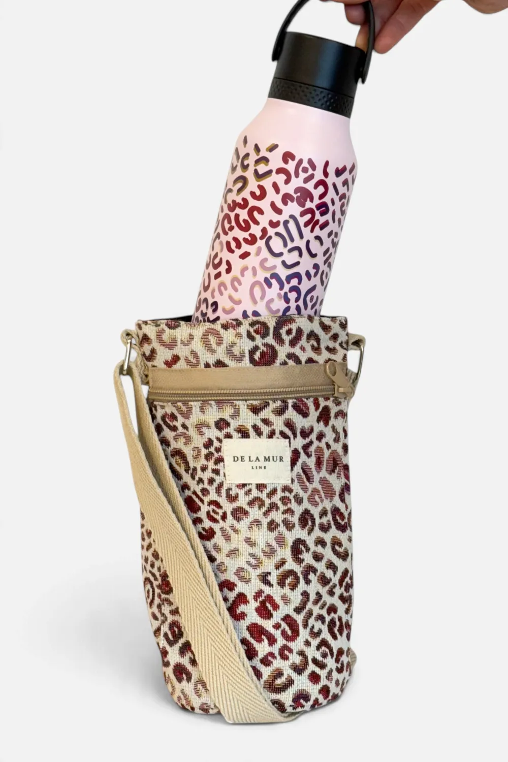 De La Mur Talco flaskeveske 1,5L rosa leopard