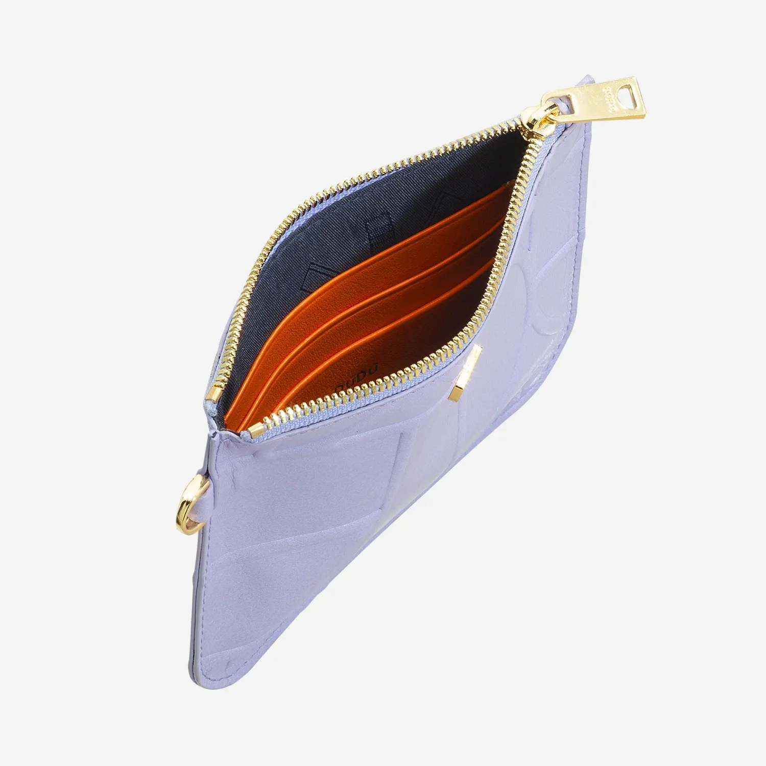 DuDubags Estoril clutch i skinn svart nude håndleddsreim