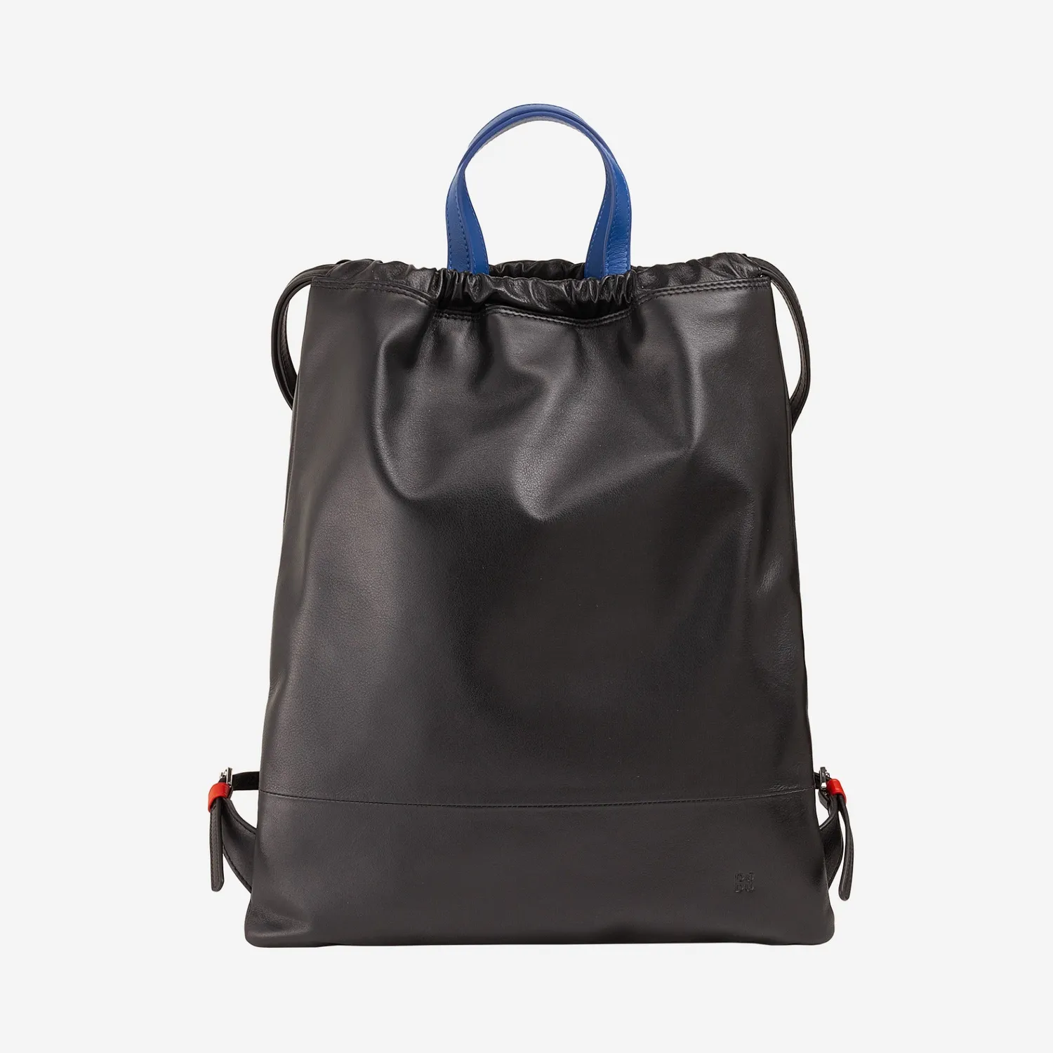DuDubags Linosa ryggsekk navy snøring ekte skinn