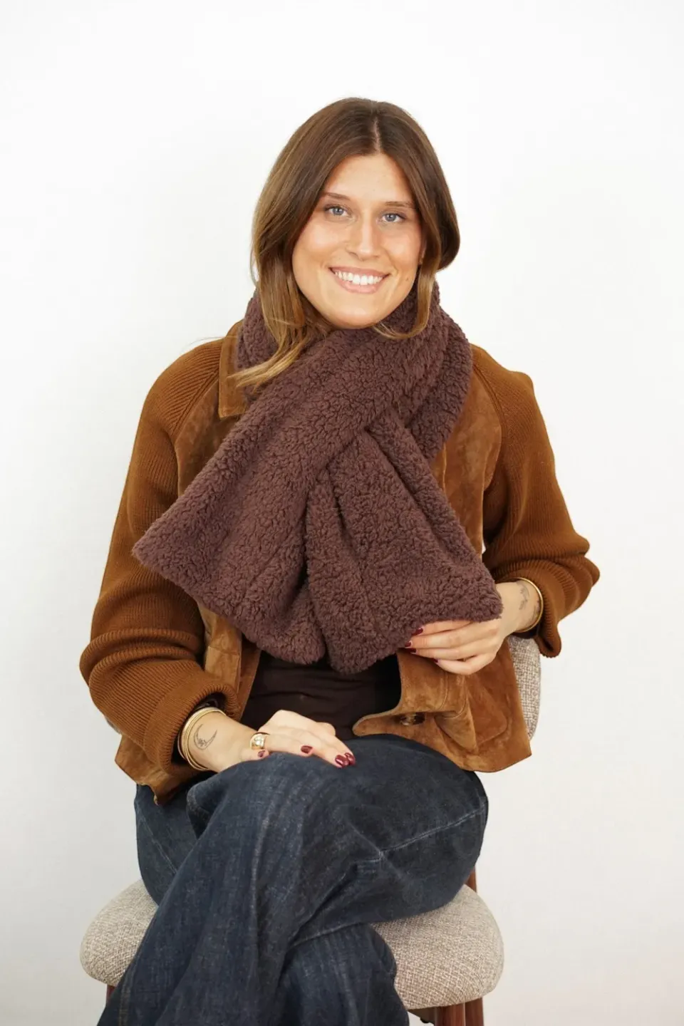 De La Mur Copo halsvarmer 28x119 cm brun teddy
