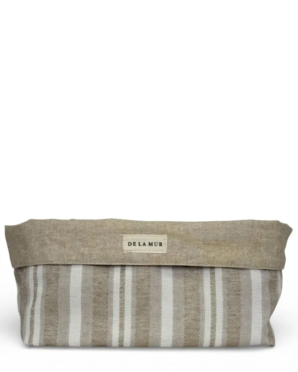 De La Mur Malik oppbevaringskurv beige stripete