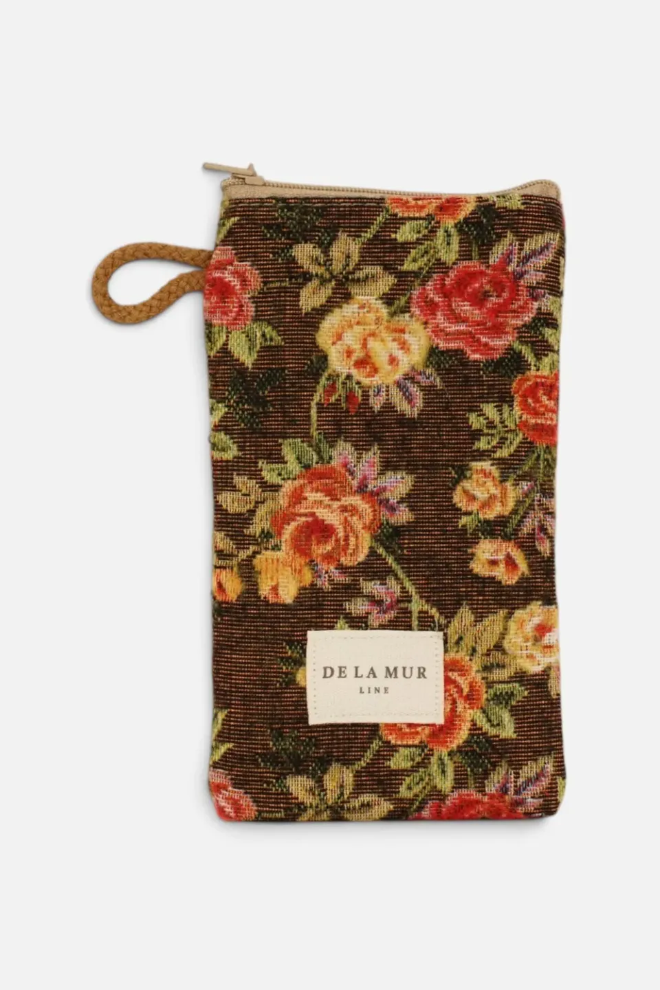 De La Mur Pepi brilleetui 18 cm rød blomstret