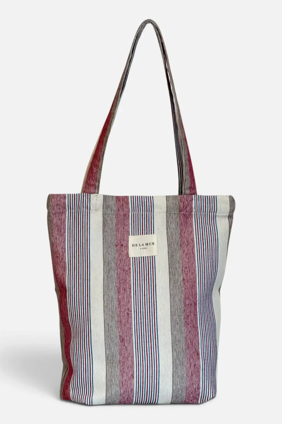 De La Mur Bosque liten totebag med glidelås stripet