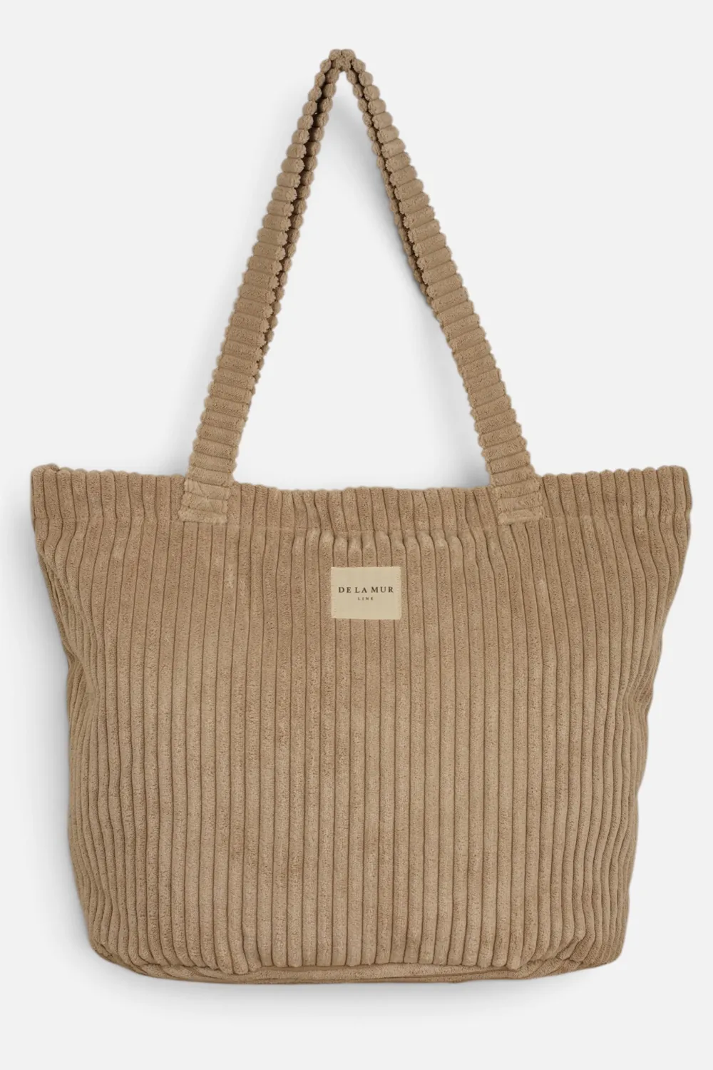 De La Mur Moka stor shopper beige kordfløyel