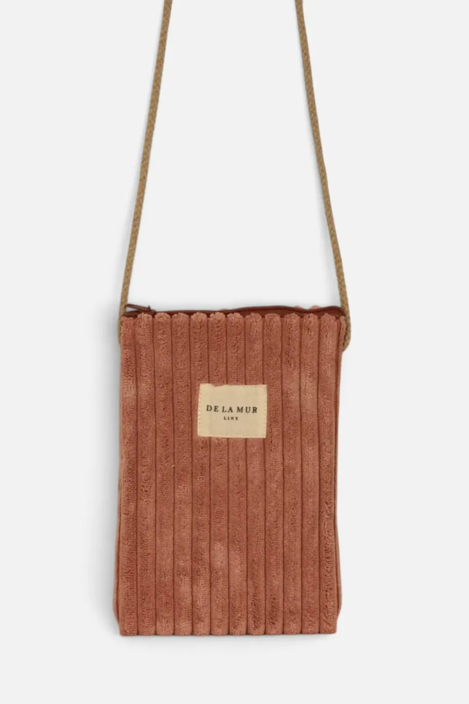 De La Mur Crepe mobilveske 13x18,5 rosa kordfløyel