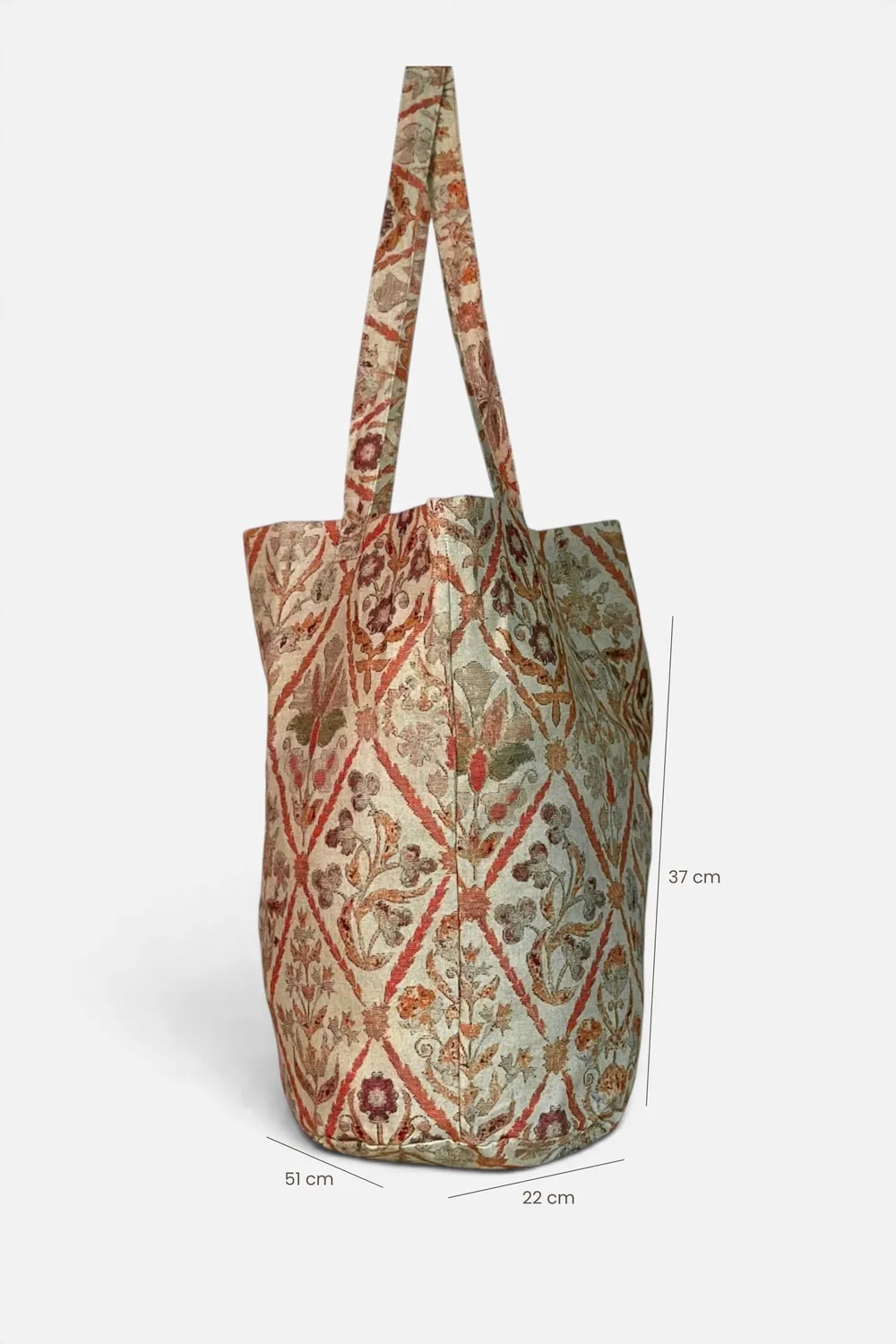 De La Mur Irma shopper stor blomstret beige