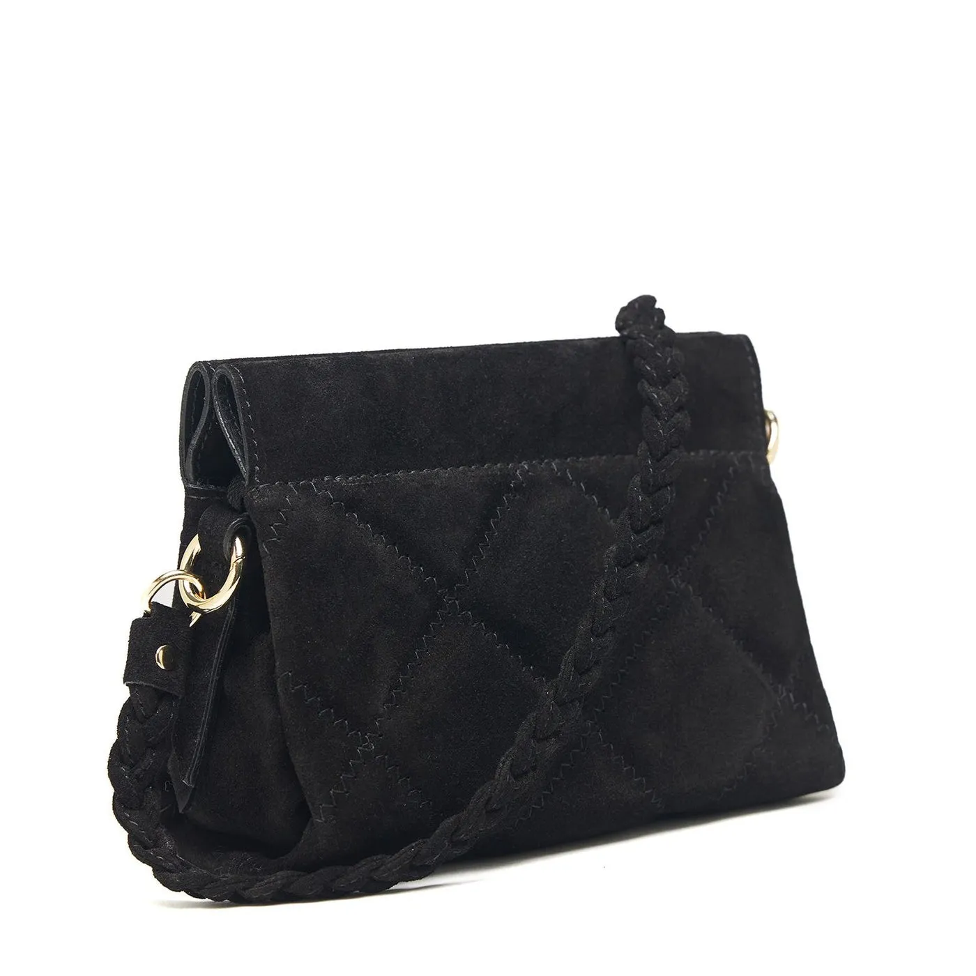 Latalia Sassari Suede Mini semsket veske svart
