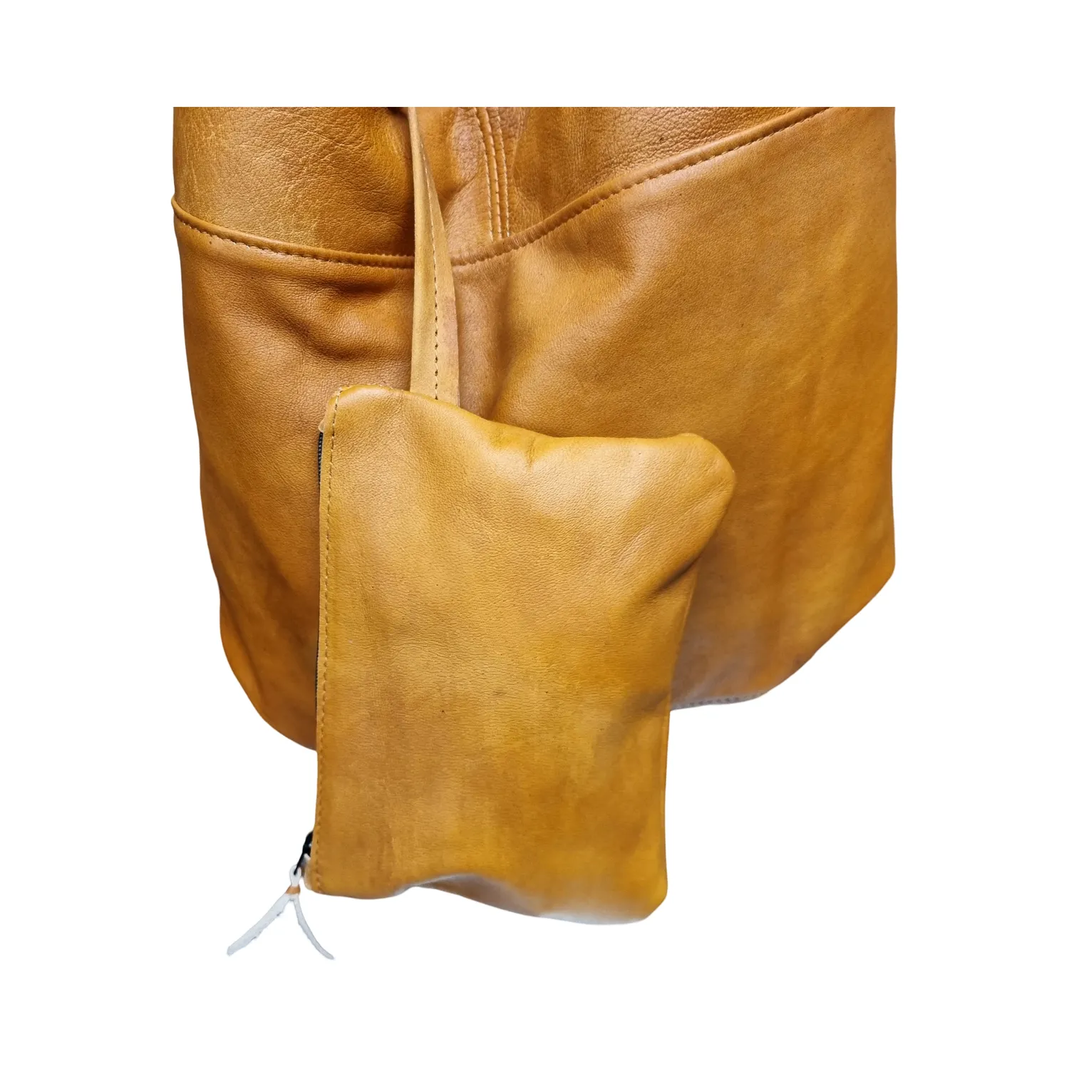 Julia Stray Stor myk skinnveske 33x29 brun