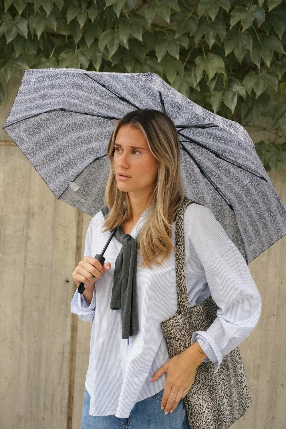 De La Mur Leo paraply sammenleggbar leopard 96 cm