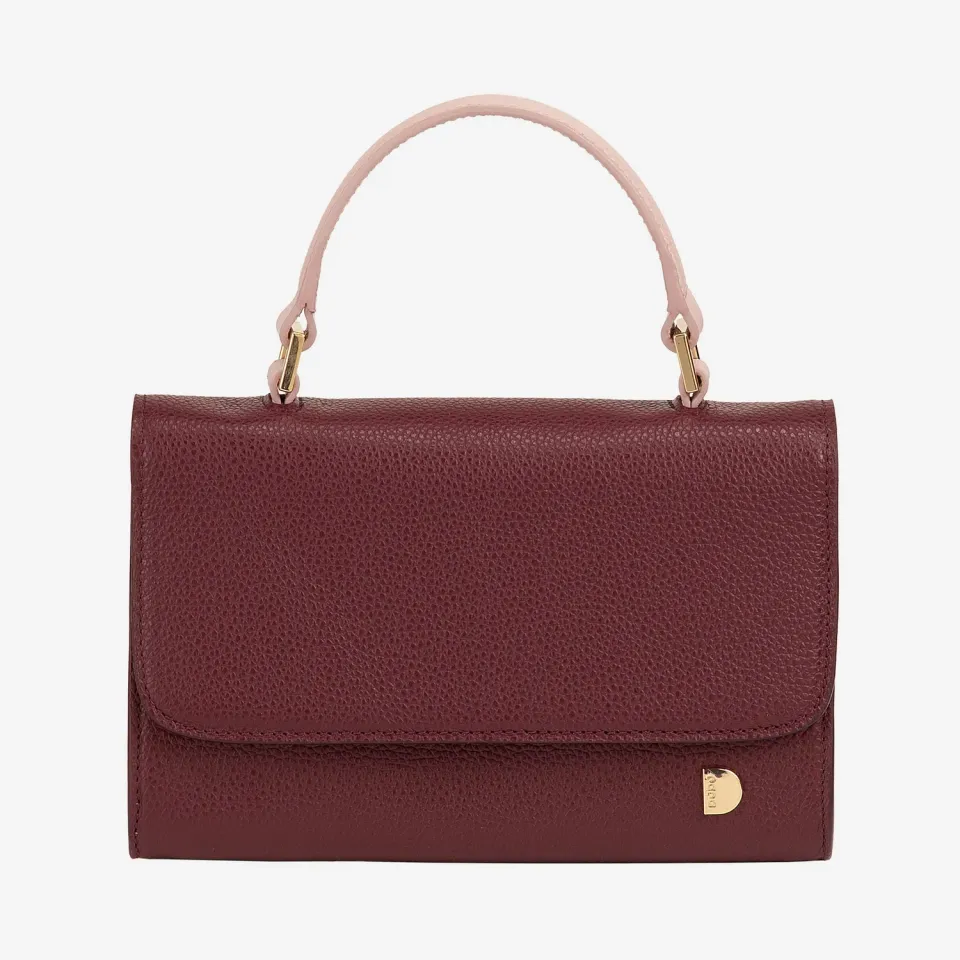 DuDubags Margot håndveske burgundy ekte skinn