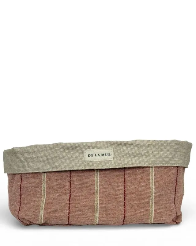 De La Mur Galea Cesta Grande kurv rosa striper 14x21cm