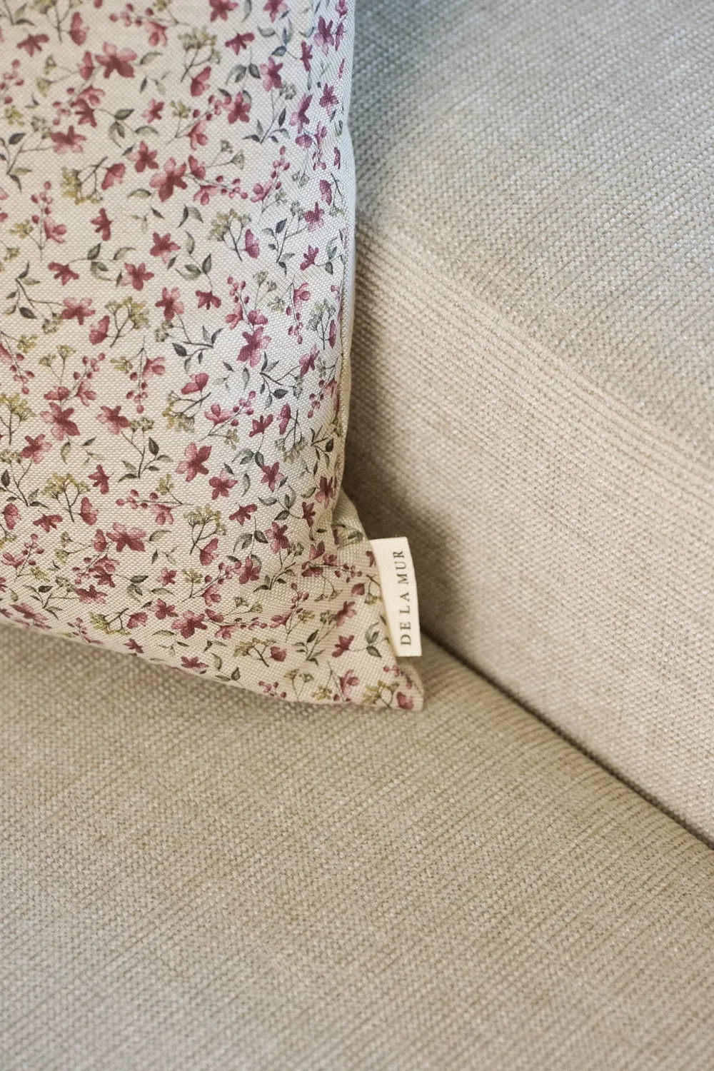 De La Mur Naila putetrekk 35x50 rosa blomstret