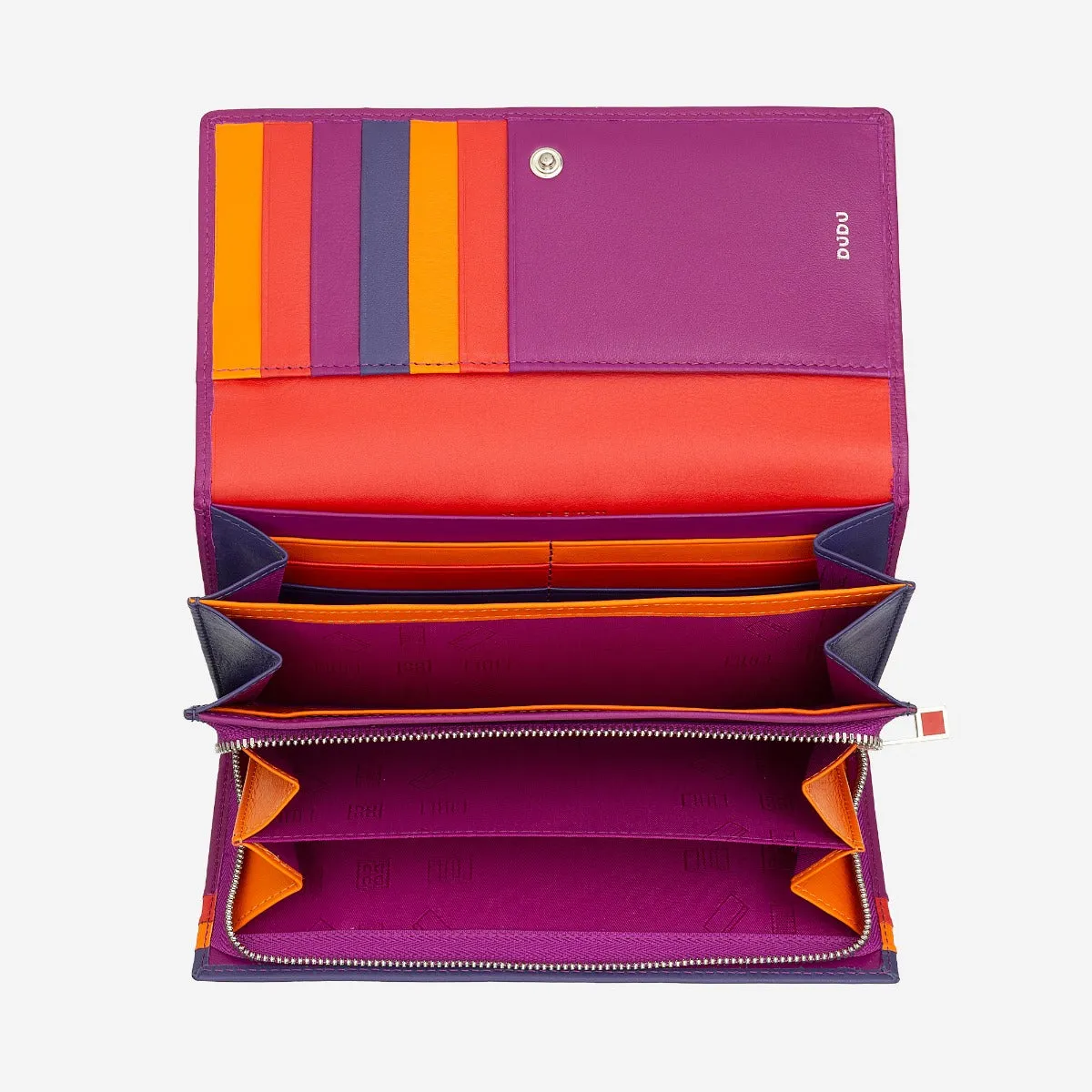 DuDubags Madeira lommebok dame Navy stor RFID