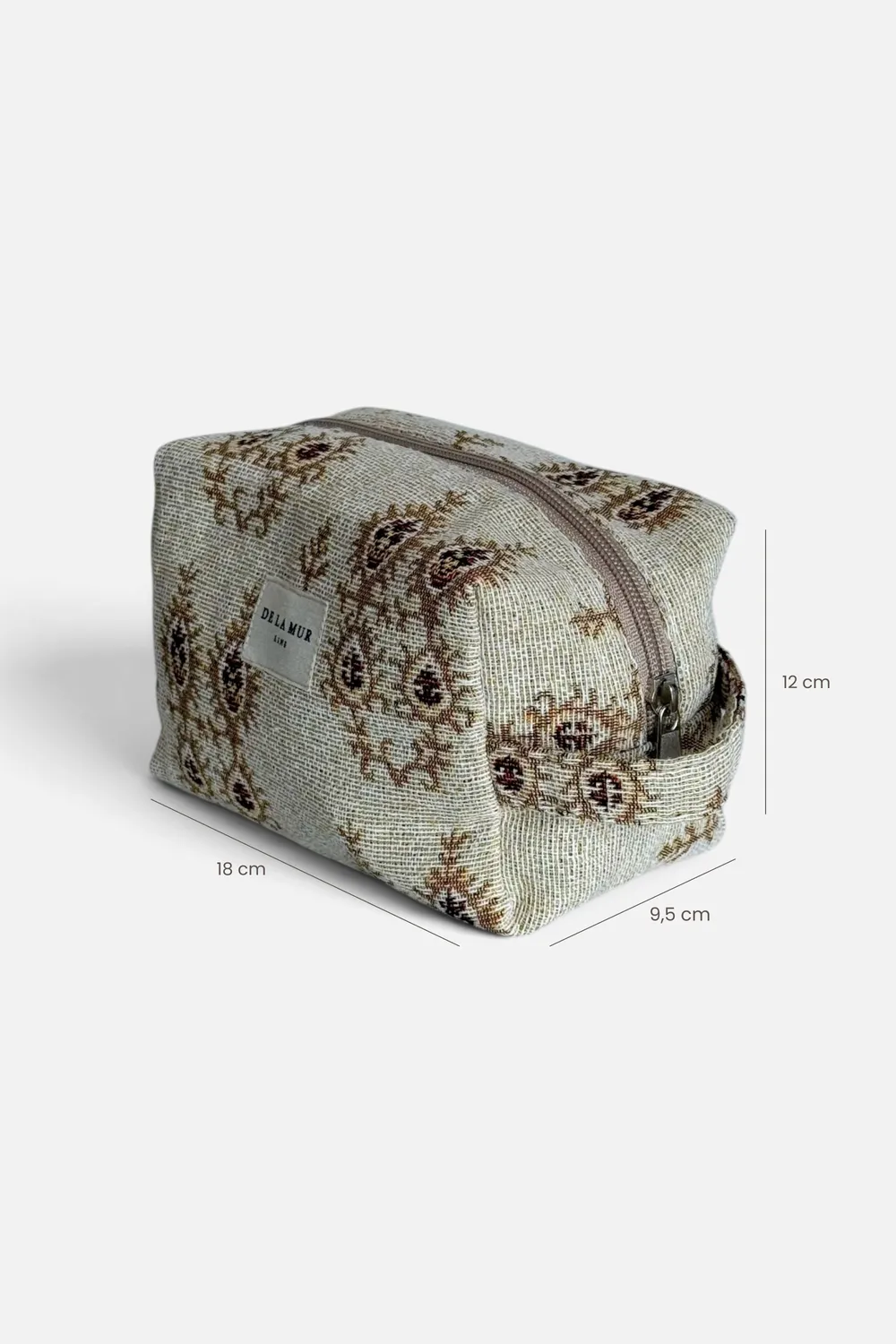 De La Mur Pluma toalettmappe 18x12 cm brun beige