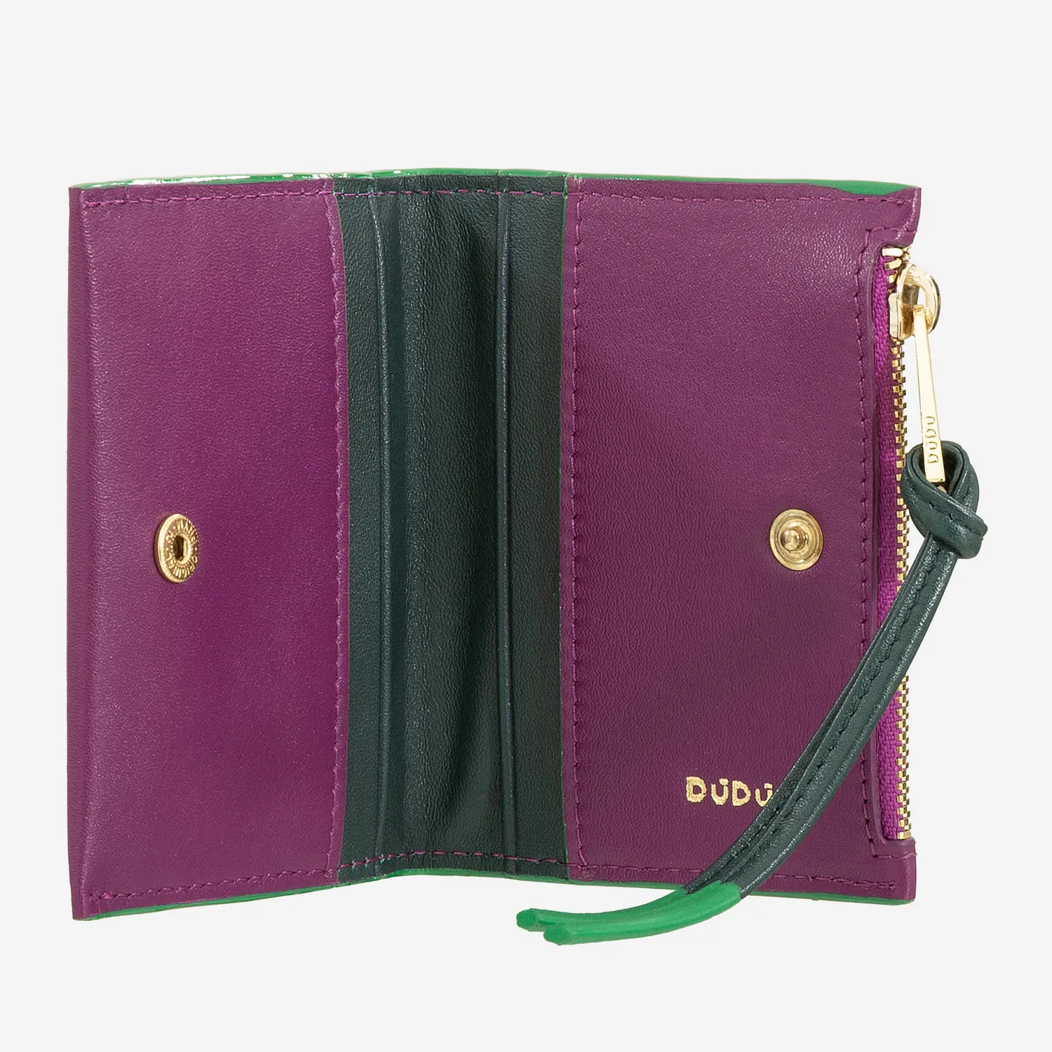DuDubags Sibilla kortholder dame fuchsia skinn