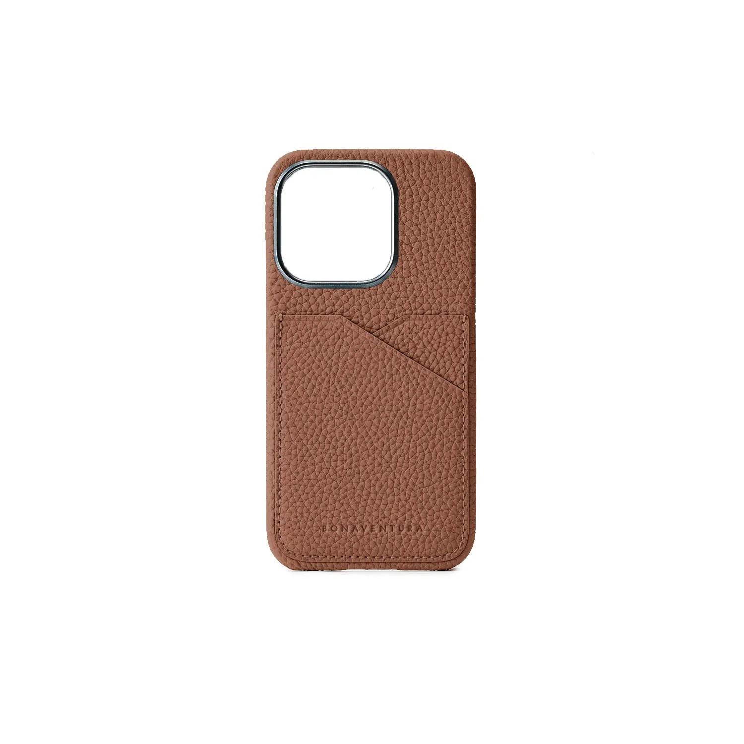 Bonaventura iPhone 15 Pro bakdeksel krympeskinn Etoupe