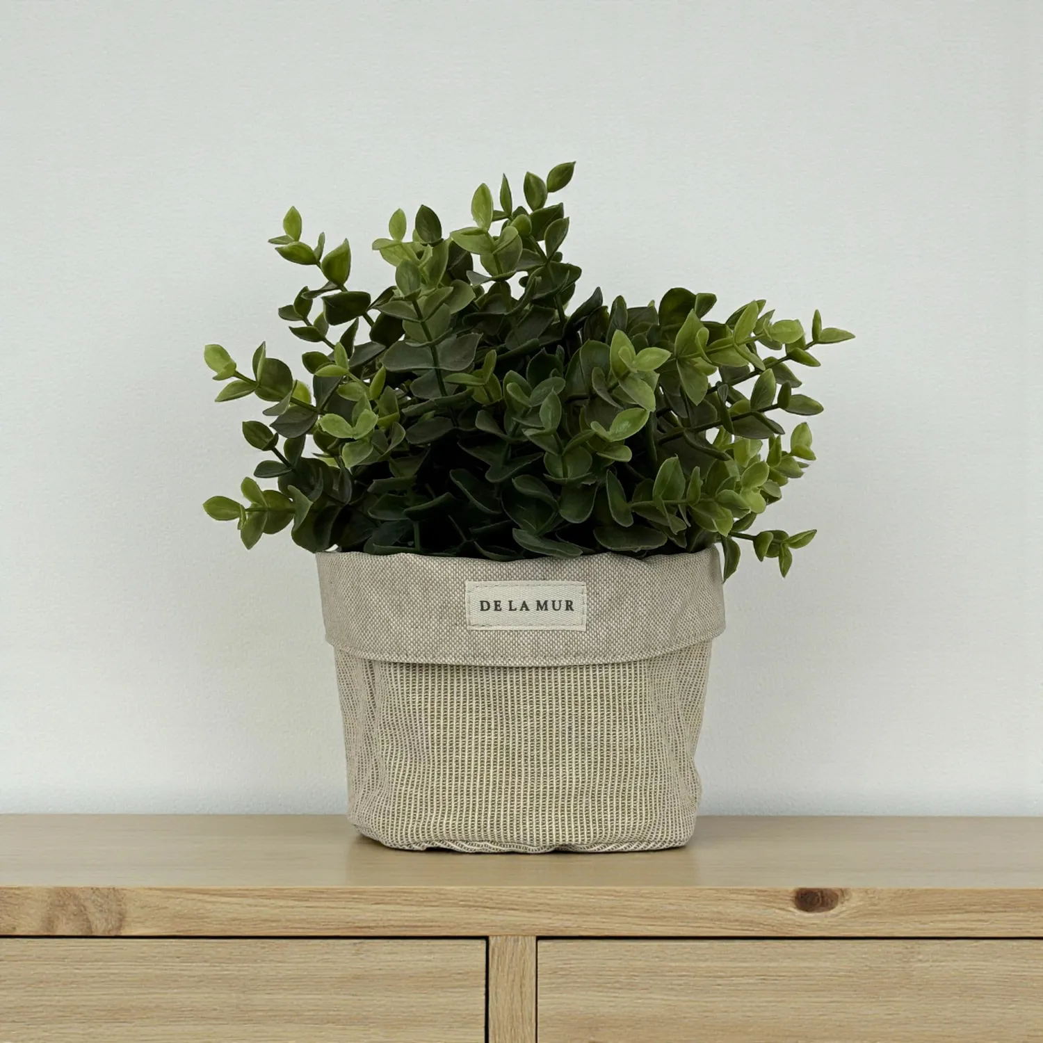 De La Mur Deli liten kurv tekstil sennepsgul blomst