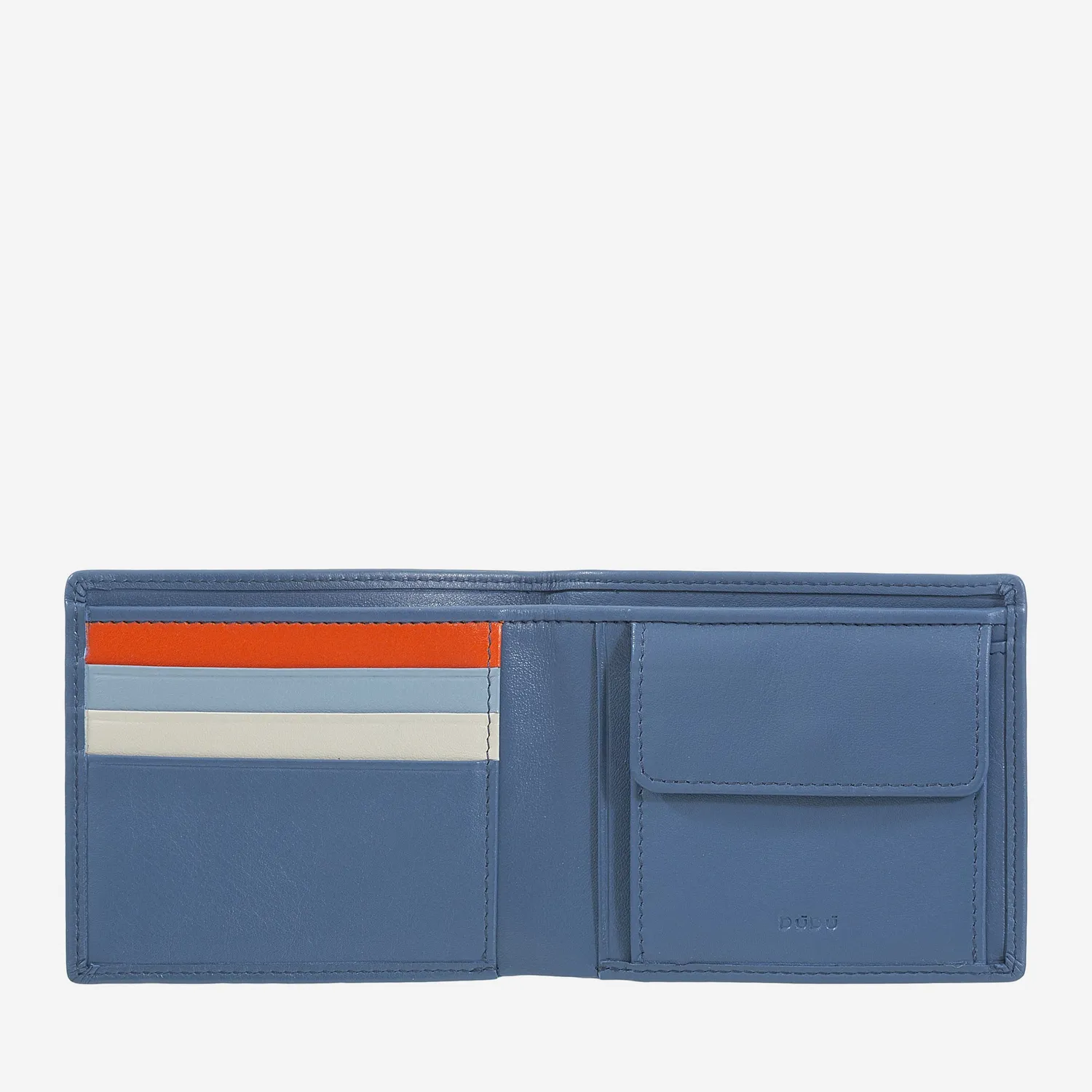 DuDubags Azzorre lommebok herre denim blue skinn