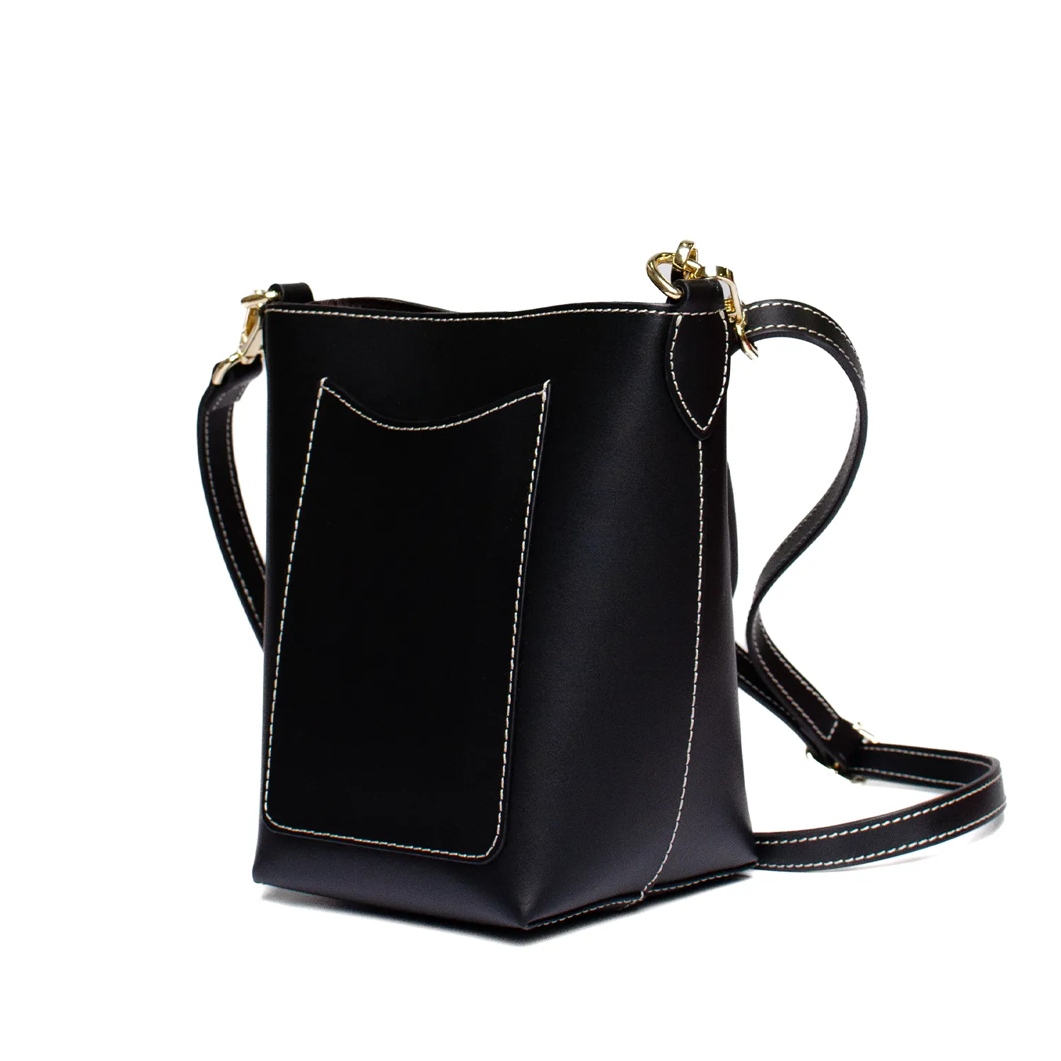 Latalia Fano-mini skinnveske svart 21 cm