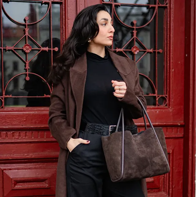 Latalia Florence L shopper semsket mørkebrun