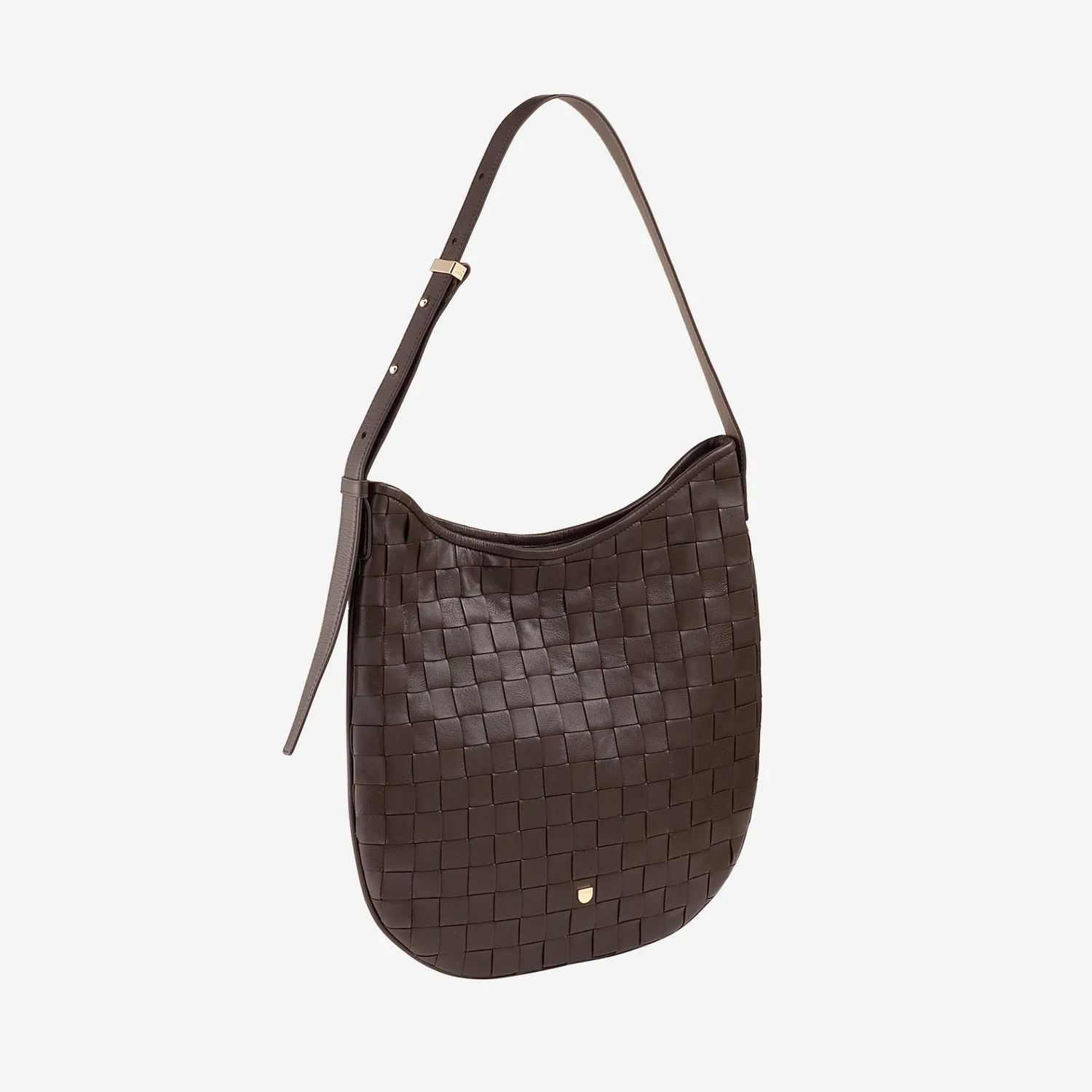 DuDubags Sylvie skulderveske taupe flettet skinn