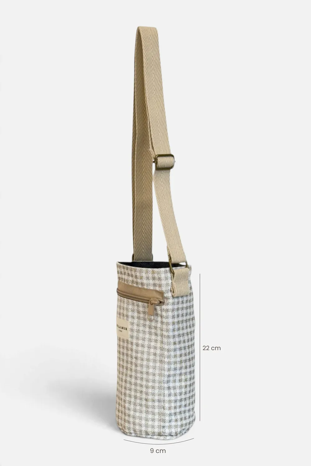 De La Mur Vison flaskeveske beige 22x14x9 cm