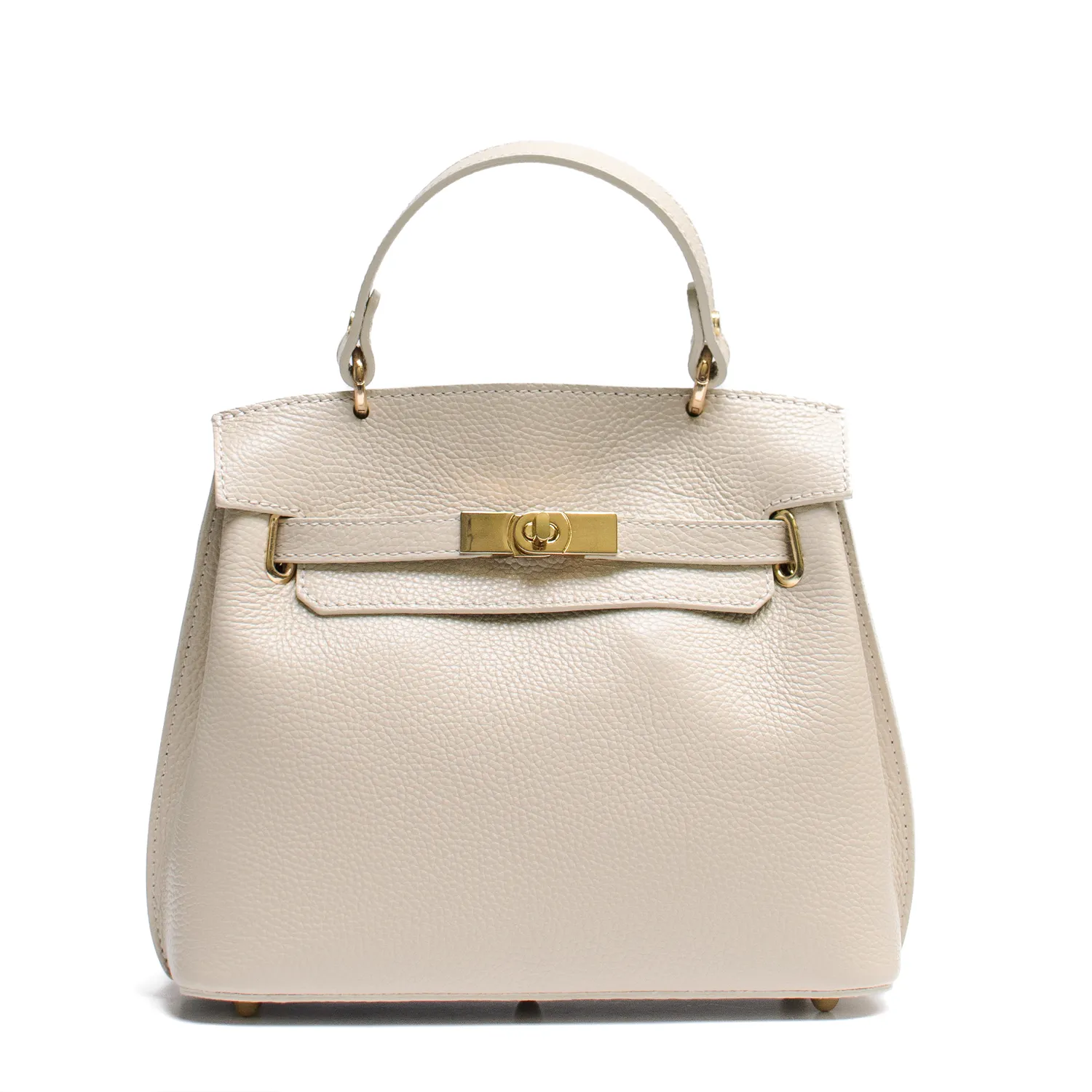 Latalia Rivoli skinnveske beige 27 cm med klaff