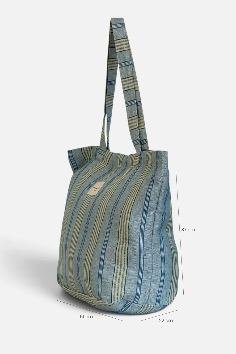 De La Mur Cata Grande shopper blå stripet