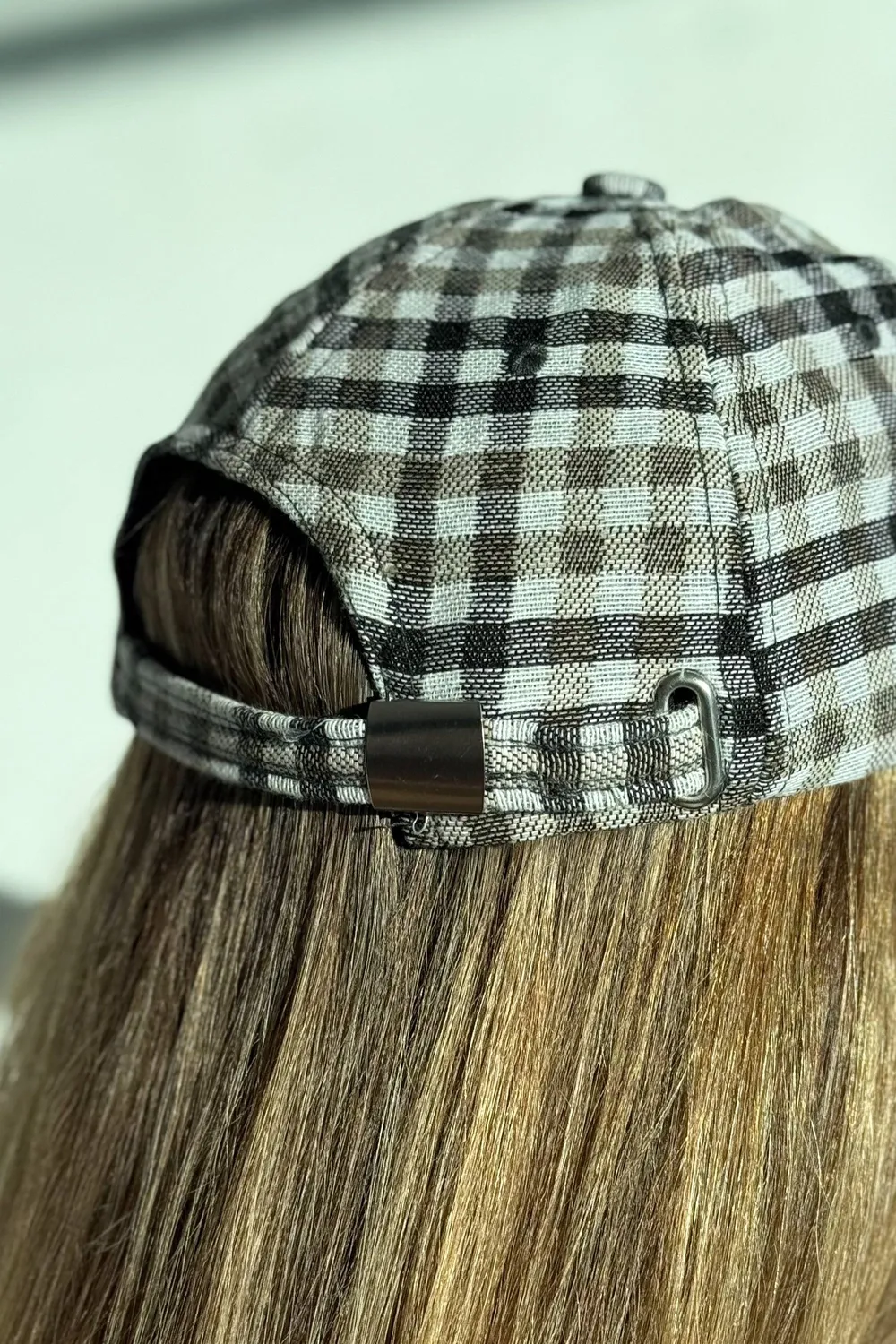 De La Mur Lian caps svart beige rutet