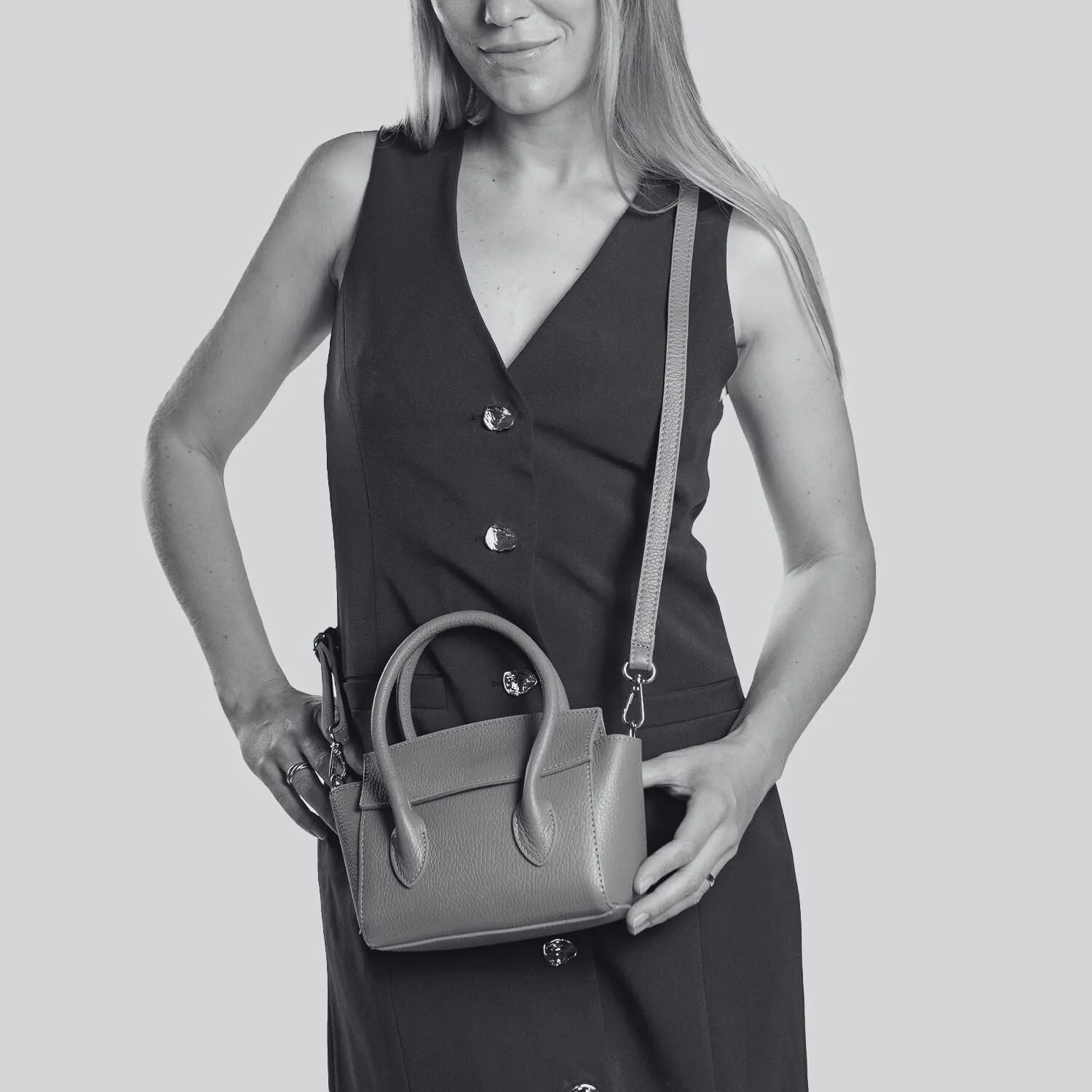 Latalia Bari skinnveske mørkebrun 28 cm