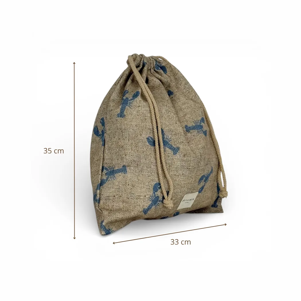 De La Mur Merienda Lob handlenett beige 35x33 cm hummer