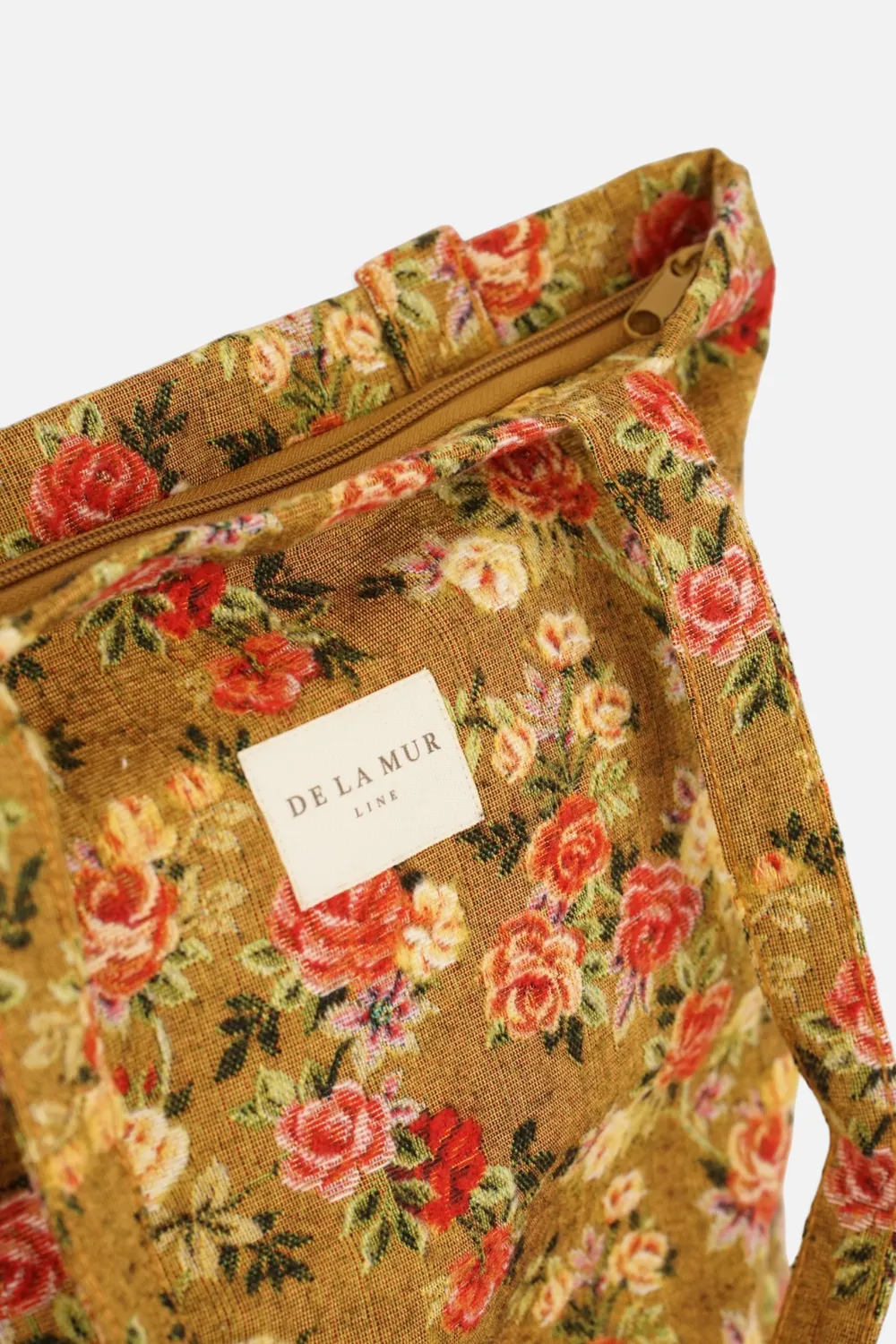 De La Mur Esme totebag 35x36x9 sennep blomster