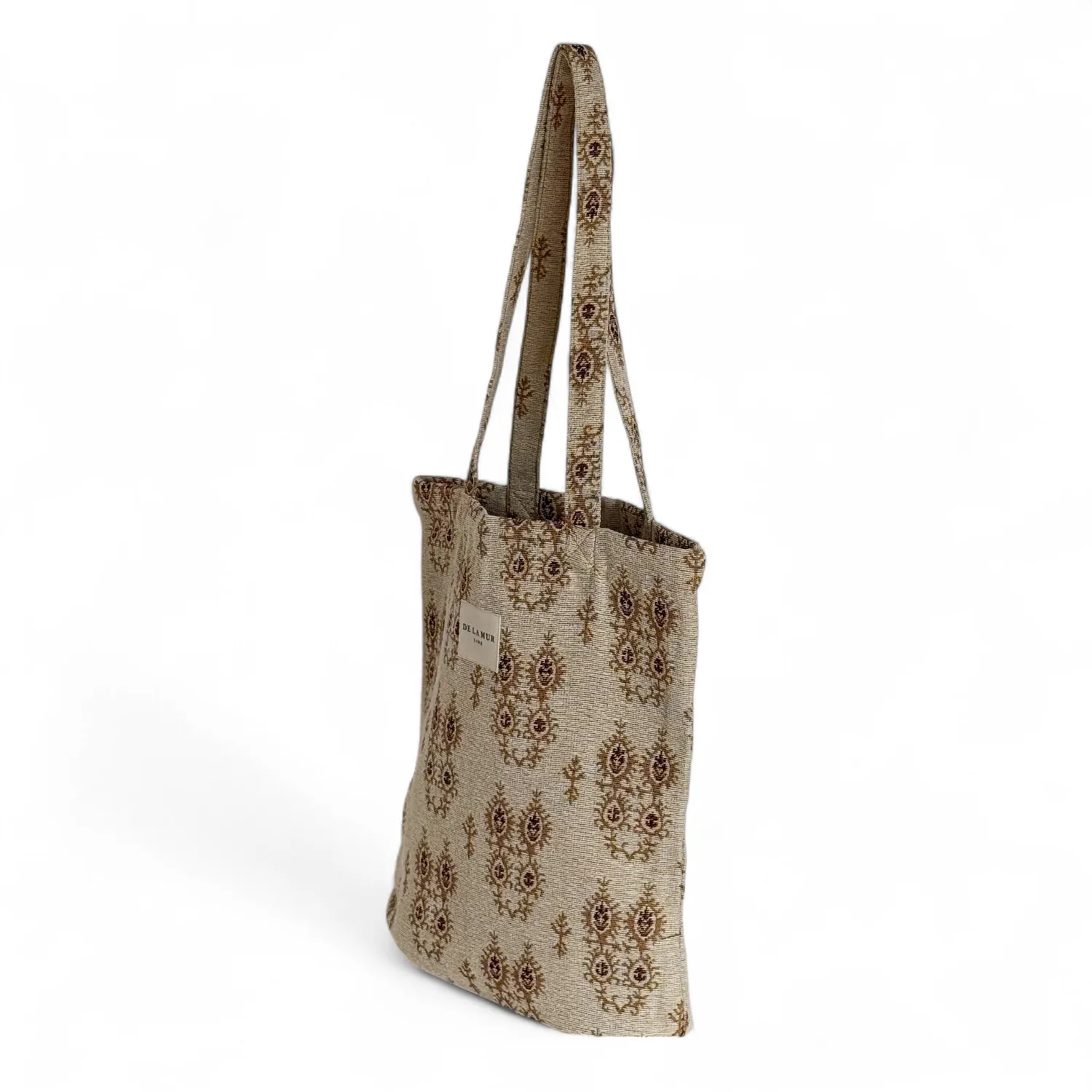De La Mur Pluma totebag 34 cm beige åpen