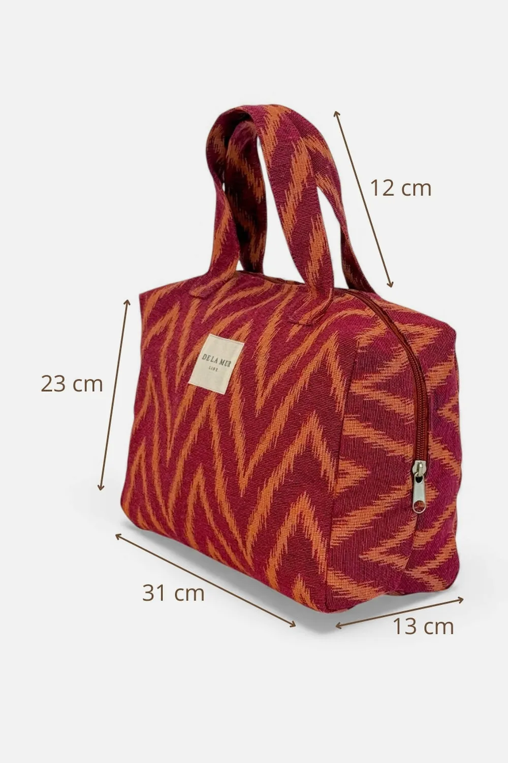 De La Mur Fuego toalettmappe XL 31 cm rosa orange