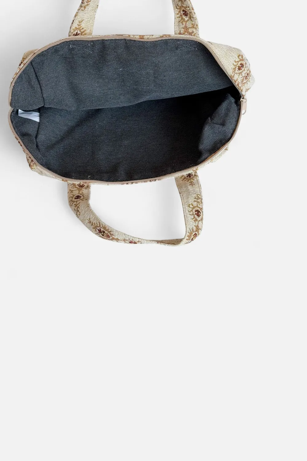 De La Mur Pluma toalettmappe XL beige med håndtak