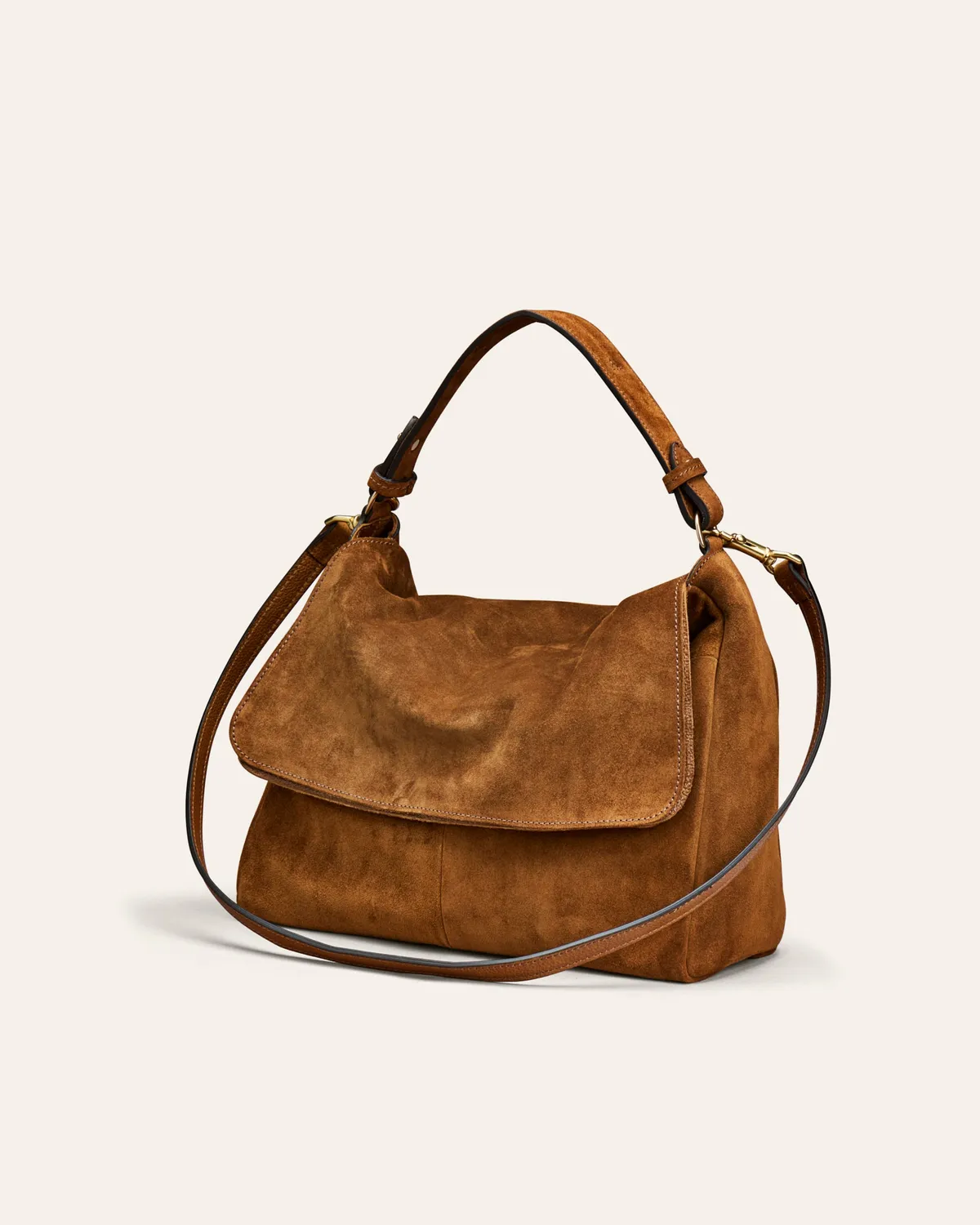 Calajade Mabi skulderveske camel semsket skinn