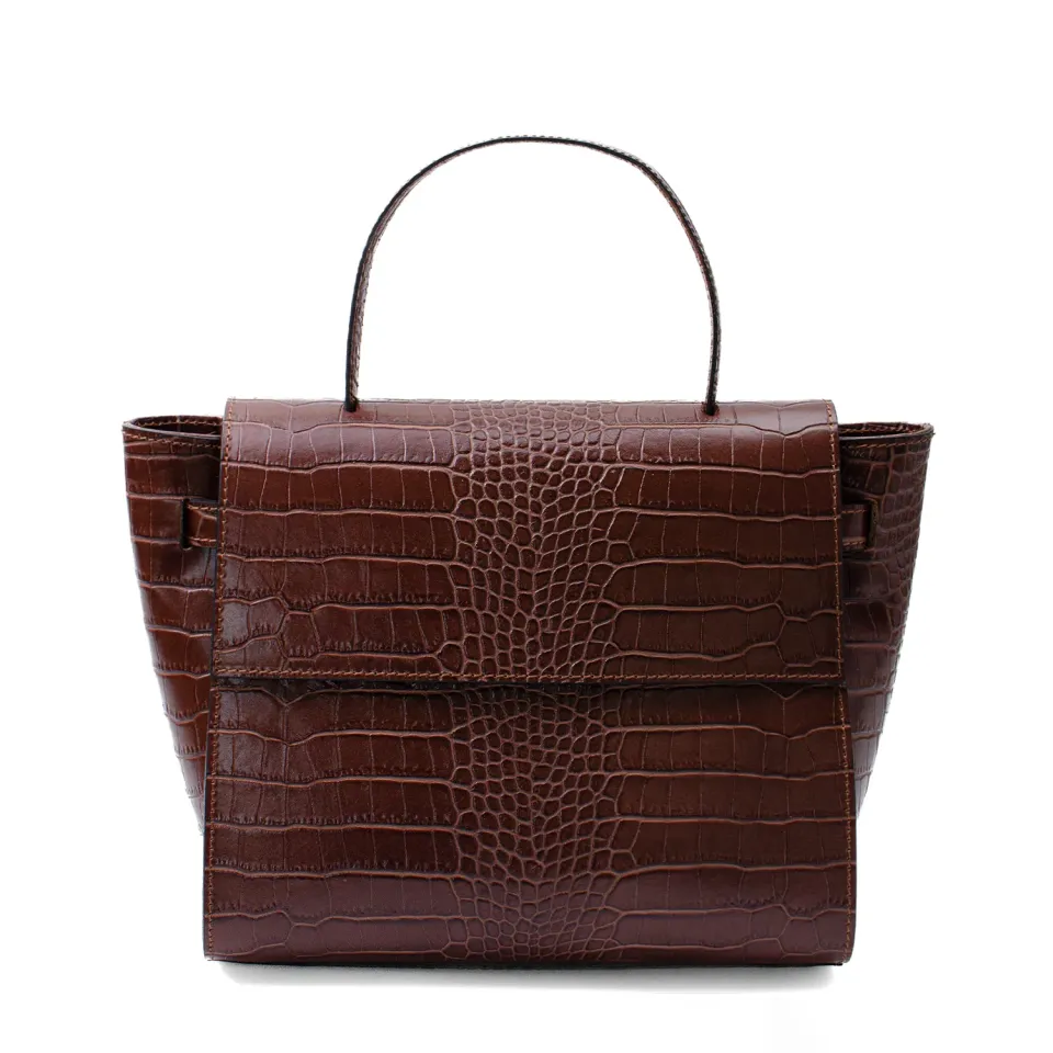 Latalia Arezzo skinnveske croco brun