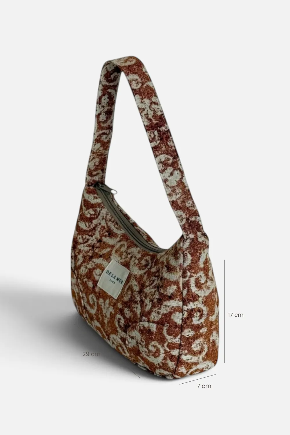 De La Mur Mosti skulderveske terrakotta jacquard