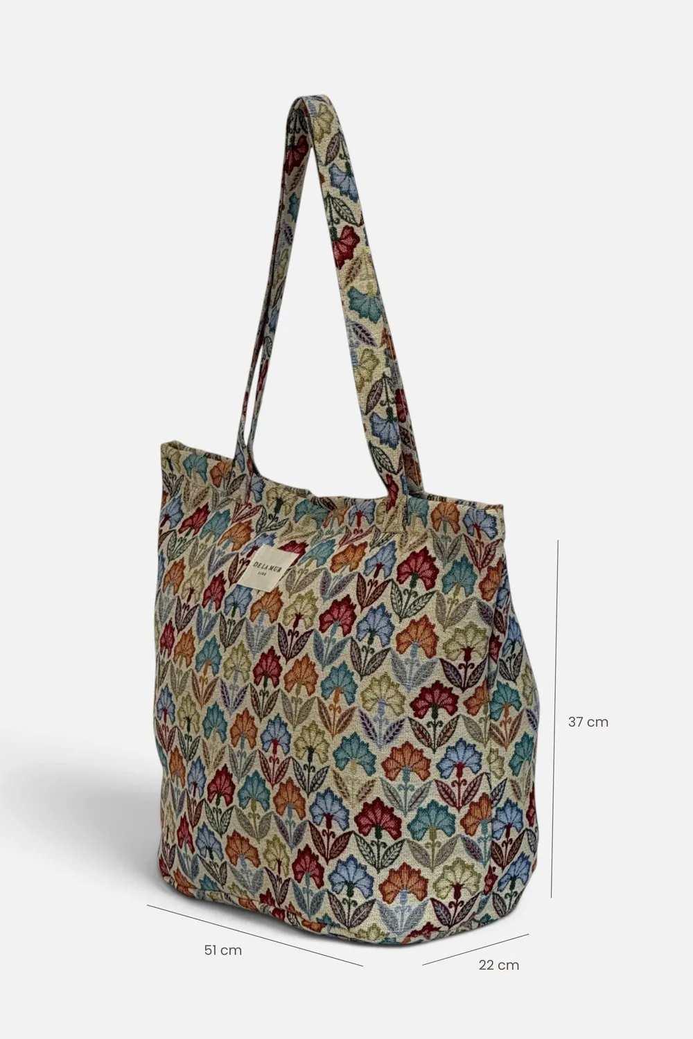 De La Mur Flora shopper 51x37x22 cm blomstret
