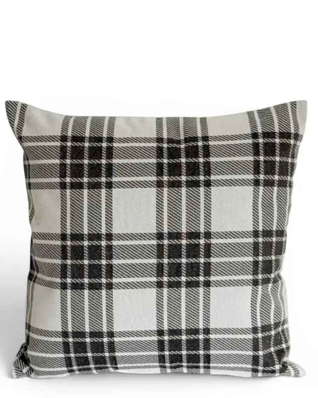 De La Mur Times Funda putetrekk 50x50 cm rutete grå