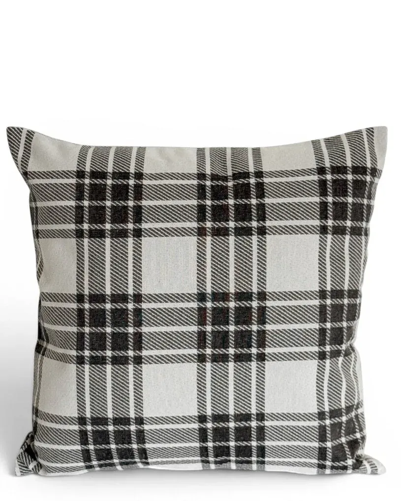 De La Mur Times Funda putetrekk 50x50 cm rutete grå