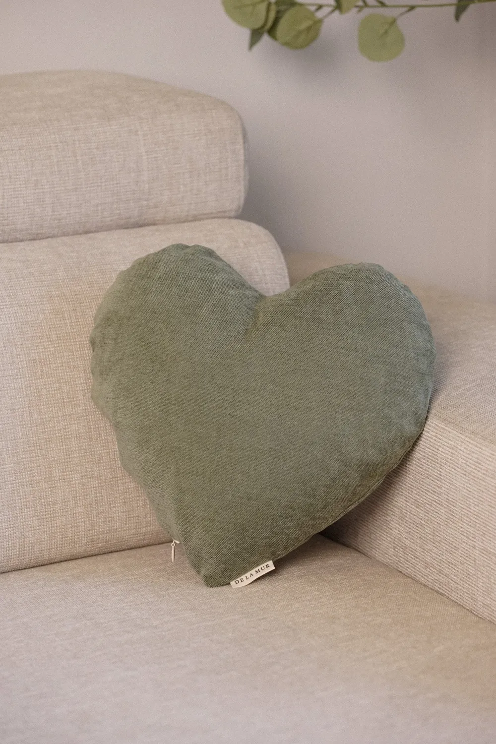 De La Mur Corazón hjertepute grønn 33x33 cm