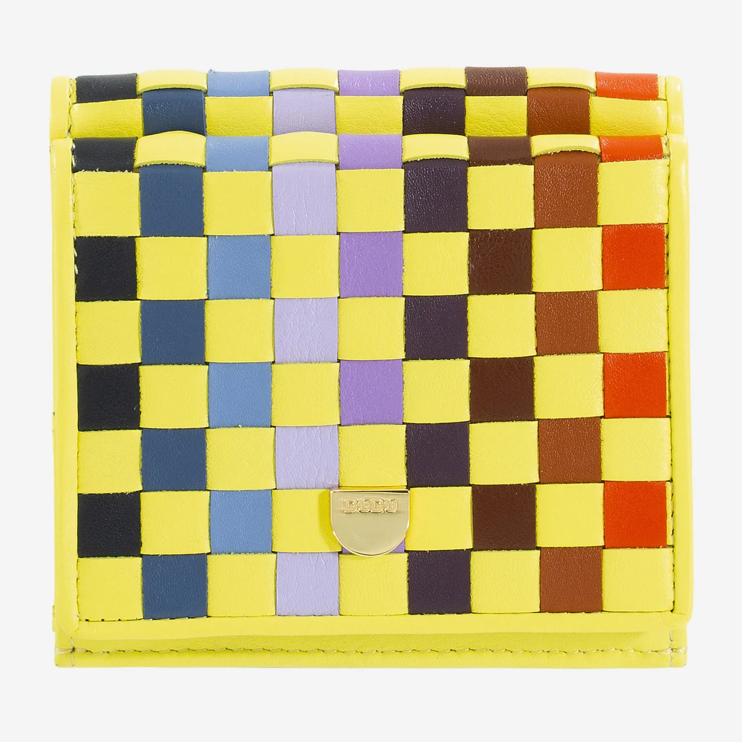 DuDubags Flavio lommebok Black lavender flettet