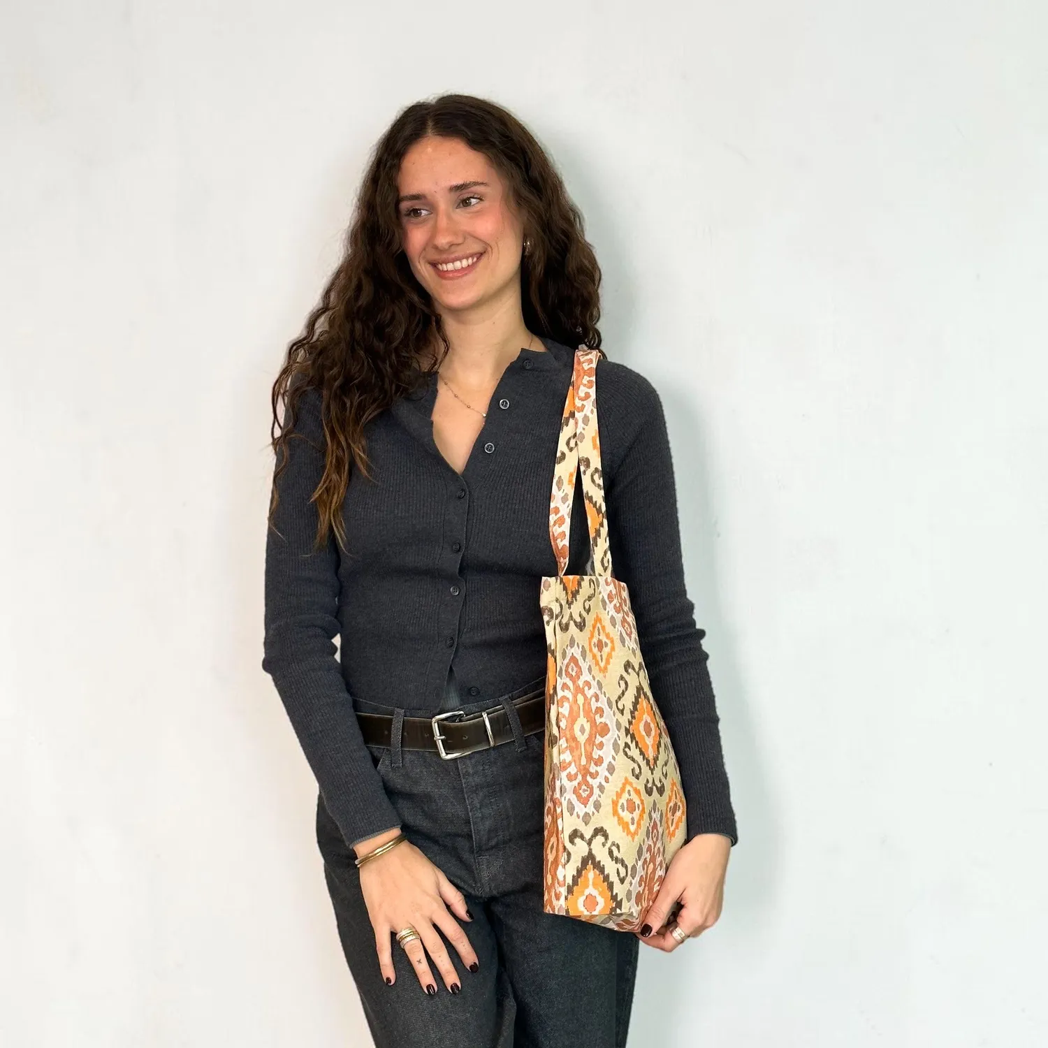 De La Mur Ikat Pequeña totebag liten oransje