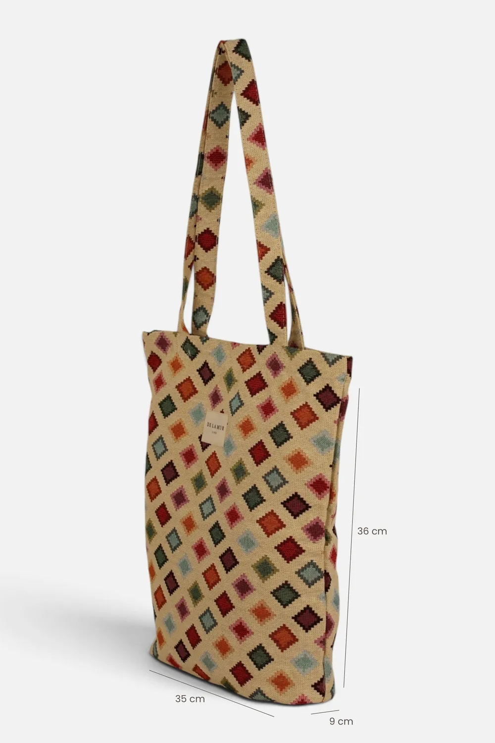 De La Mur Zac liten tote bag 35 cm geometrisk flerfarget