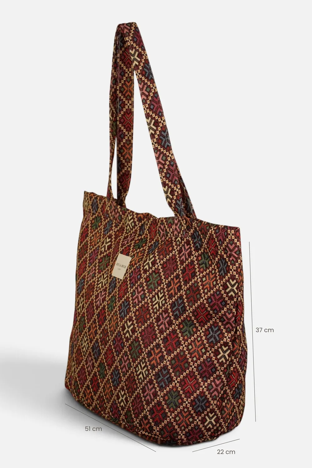 De La Mur Chic shopper med glidelås flerfarget 51 cm