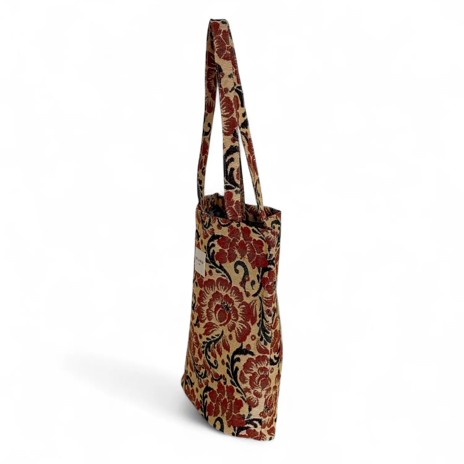 De La Mur Adam totebag liten 34x37 cm beige blomster