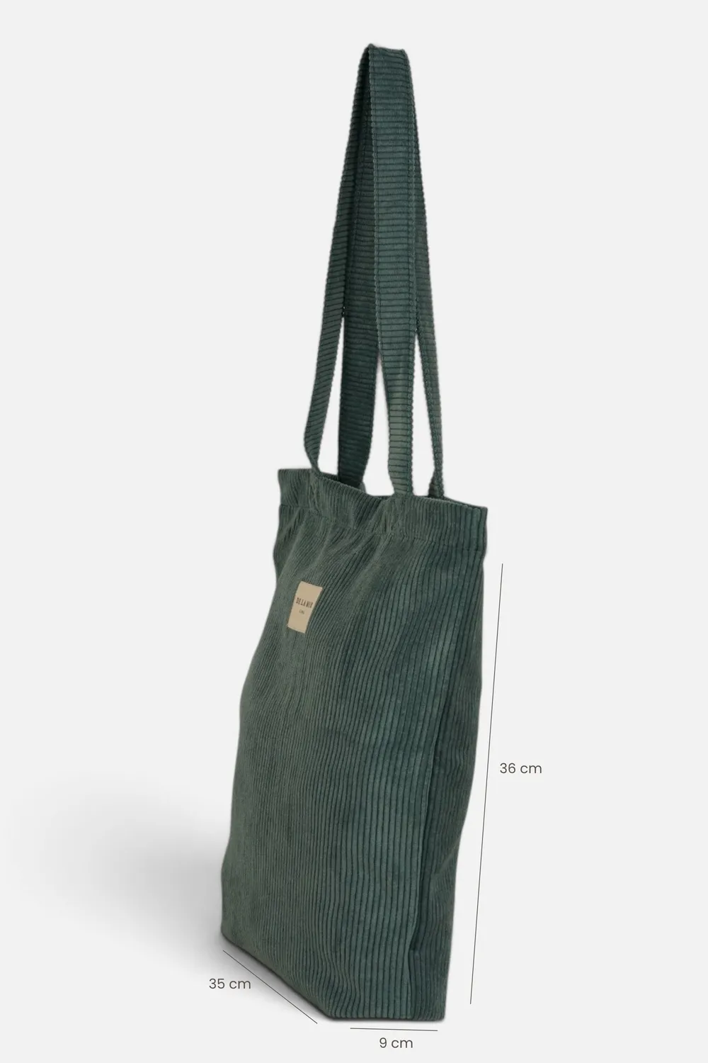 De La Mur Jade totebag liten 35 cm blå kordfløyel
