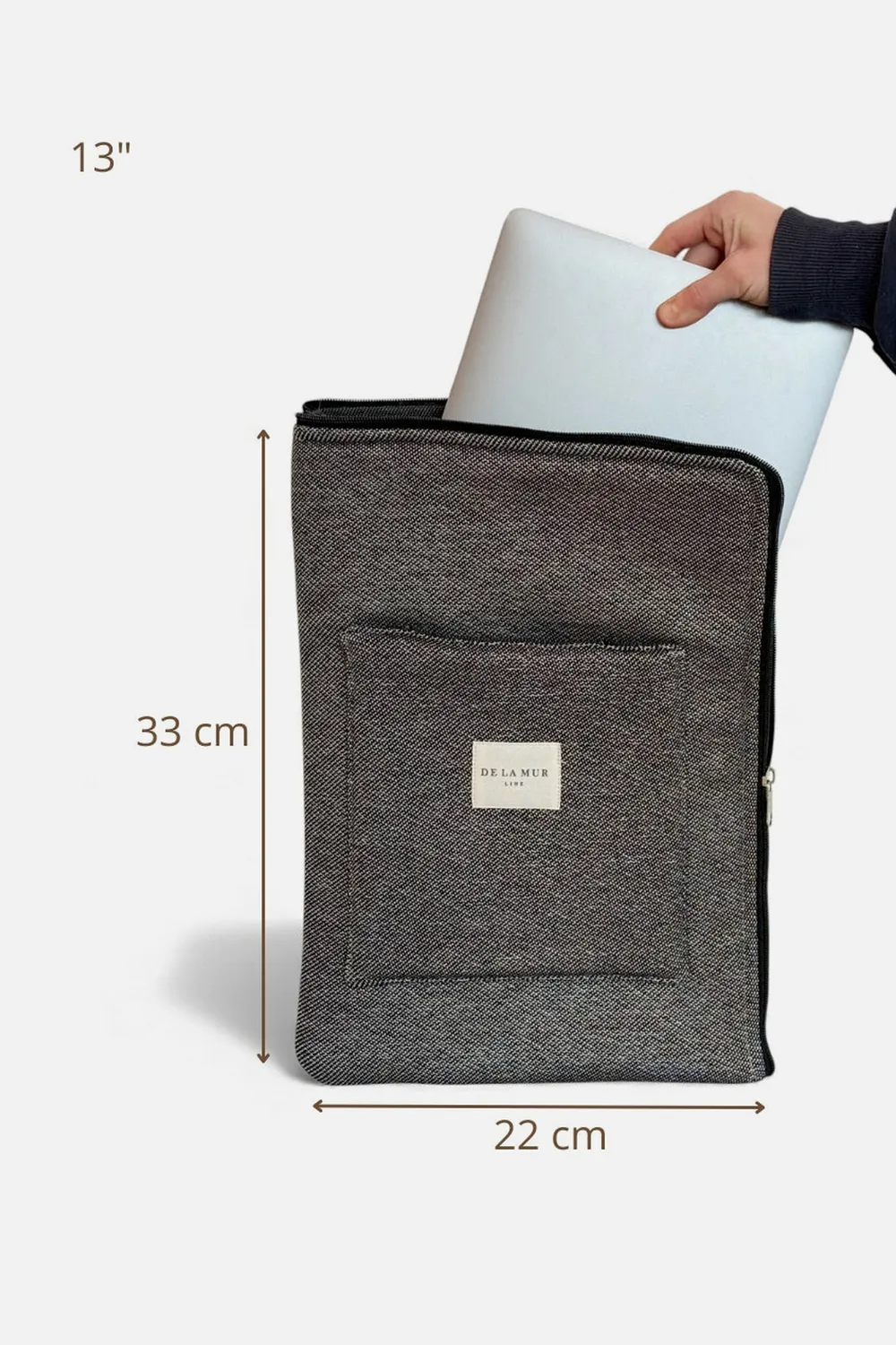 De La Mur Sinay laptopmappe svart 14 tommer