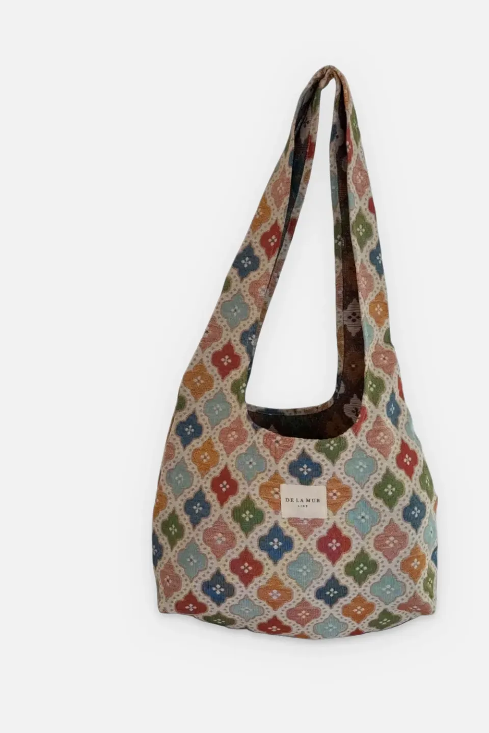 De La Mur Lara skulderveske oval mønstret 40 cm